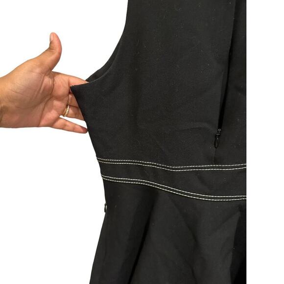 Cinq a Sept Black Lyla Fit and Flare Handkerchief Dress Sz 6 - Picture 6 of 8